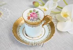 Vintage Paragon Floral Demitasse cup and Saucer set, Coffee Cup, Bone China