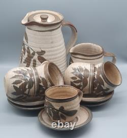 Vintage Part Coffee Set ROBERT TINNYUNT Trelowarren Pottery St Ives