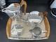 Vintage Picquot Ware 5 Piece Tea And Coffee Set With Tray Made In England