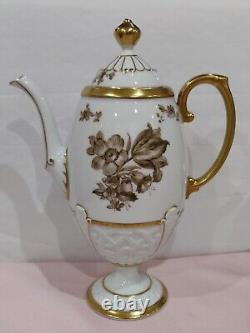 Vintage Pirkenhammer Cezch, Embossed, Pedestal Coffee Set. Absolutely Stunning