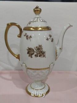 Vintage Pirkenhammer Cezch, Embossed, Pedestal Coffee Set. Absolutely Stunning