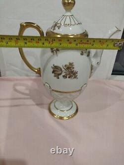 Vintage Pirkenhammer Cezch, Embossed, Pedestal Coffee Set. Absolutely Stunning