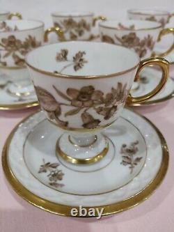 Vintage Pirkenhammer Cezch, Embossed, Pedestal Coffee Set. Absolutely Stunning