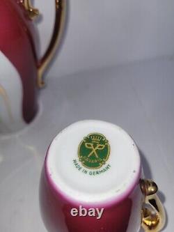 Vintage Pm And M Porcelain Bavarian Mcm Coffee Set B14