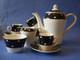 Vintage Polka Dot Black And White Coffee Set Serves 4 Crownford