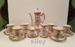 Vintage Porcelain Chocolate Tea Coffee Set ROYAL CROWN