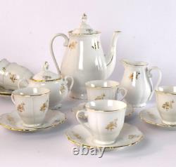 Vintage Porcelain Coffee Set, Haas & Czjek Schlaggenwald, Czechoslovakia, 50s