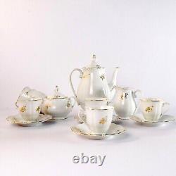 Vintage Porcelain Coffee Set, Haas & Czjek Schlaggenwald, Czechoslovakia, 50s