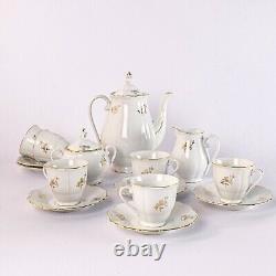 Vintage Porcelain Coffee Set, Haas & Czjek Schlaggenwald, Czechoslovakia, 50s