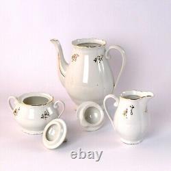 Vintage Porcelain Coffee Set, Haas & Czjek Schlaggenwald, Czechoslovakia, 50s