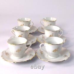 Vintage Porcelain Coffee Set, Haas & Czjek Schlaggenwald, Czechoslovakia, 50s