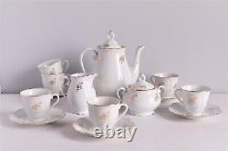 Vintage Porcelain Coffee Set, Haas & Czjek Schlaggenwald, Czechoslovakia, 50s