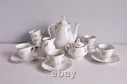 Vintage Porcelain Coffee Set, Haas & Czjek Schlaggenwald, Czechoslovakia, 50s