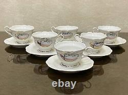 Vintage Porcelain Coffee set November for six person Baranovka USSR, 1990's