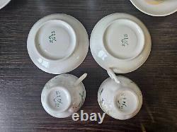 Vintage Porcelain Coffee set-for six person Gorodnitsa 1970's USSR