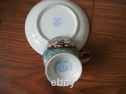 Vintage Porcelain NORITAKE Coffee Service Set with Coffee Pot Bird Pattern