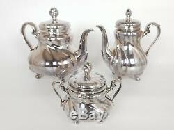 Vintage Porcelain Tea & Coffee Set, Hutschenreuther Germany Sterling Silver