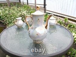 Vintage Porcelain Tea set Mother of pearl for six people (Ukraine Polonne ZHK)