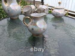 Vintage Porcelain Tea set Mother of pearl for six people (Ukraine Polonne ZHK)