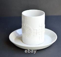 Vintage Pormeirion TOTEM White Coffee Set by Susan Williams-Ellis, England