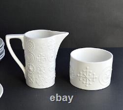 Vintage Pormeirion TOTEM White Coffee Set by Susan Williams-Ellis, England