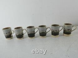 Vintage Porthmadoc Porthmadog Pottery Coffee Set Hand Painted Earthware D3