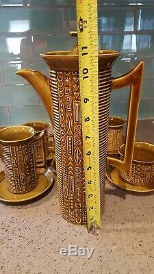 Vintage Portmeirion Cypher Olive Green Tea/coffee Set Susan Williams-Ellis MCM