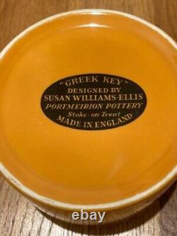 Vintage Portmeirion Greek Key coffee set orange and black Susan Williams-Ellis