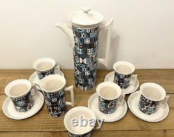 Vintage Portmeirion Tivoli Coffee Set Coffee Pot 5 settings COLLECT ONLY NE3