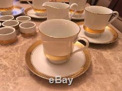 Vintage Presidential Collection gold coffee set (president Ronald Reagan) rep