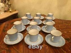Vintage RARE 12 cups 12 Saucer Denmark Royal Copenhagen Porcelain Coffee Set
