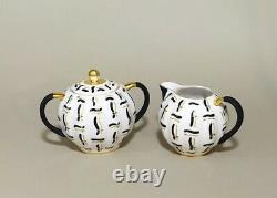 Vintage Rare Coffee Tea Set Lomonosov Porcelain Bundles Sheaf Gilding Gold 22k