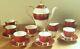Vintage Red&gold Collingwood Bone China Coffee Set Est 1796 Marble Arch London