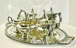 Vintage Reed & Barton Art Deco EPNS Silver Plated 6 Piece Tea & Coffee Set