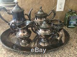 Vintage Reed & Barton Silver Plated Tea/ Coffee Set EPNS with Stamped H Initial