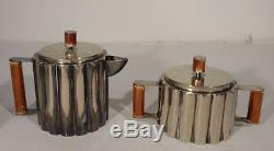Vintage Reproduction Ilonka Karasz Tea Coffee Service Set Silverplate Modernist