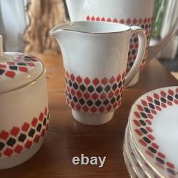 Vintage Retro Cmielow Porcelain Coffee Set 11 Pieces