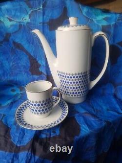 Vintage Retro Cmielow Porcelain Coffee Set 15 Pieces