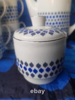 Vintage Retro Cmielow Porcelain Coffee Set 15 Pieces
