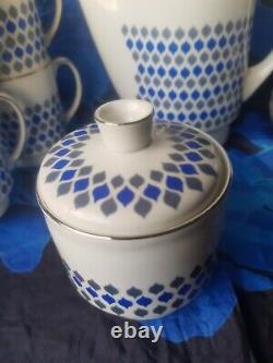 Vintage Retro Cmielow Porcelain Coffee Set 15 Pieces