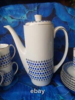 Vintage Retro Cmielow Porcelain Coffee Set 15 Pieces