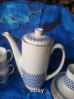 Vintage Retro Cmielow Porcelain Coffee Set 15 Pieces