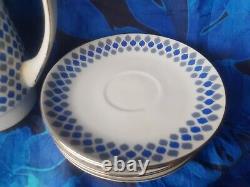 Vintage Retro Cmielow Porcelain Coffee Set 15 Pieces