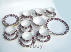 Vintage Retro Mid Century QUEEN ANNE England Bone China Tea Coffee 21 Piece Set