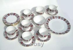 Vintage Retro Mid Century QUEEN ANNE England Bone China Tea Coffee 21 Piece Set