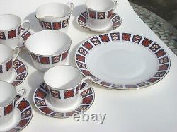 Vintage Retro Mid Century QUEEN ANNE England Bone China Tea Coffee 21 Piece Set