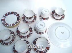 Vintage Retro Mid Century QUEEN ANNE England Bone China Tea Coffee 21 Piece Set