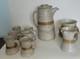 Vintage Retro Pilling Pottery 1970's 15 Piece Coffee Set Hand Made Art Pottery