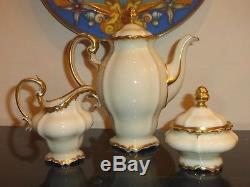 Vintage Rosenthal China Selb Germany Pompadour Baroque Gold Coffee Set