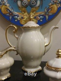 Vintage Rosenthal China Selb Germany Pompadour Baroque Gold Coffee Set